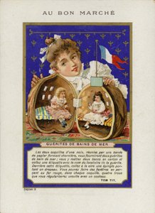 Girl Playing with Dolls Sitting Inside Walnut Shell, Guerites de Bains de Mer
