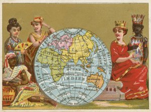 Globe - 19th Century French Trade Card by French School