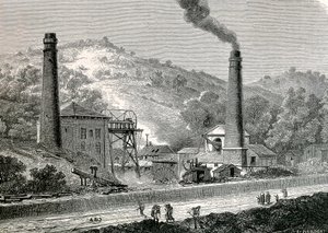 Glyn-pit mine near Pontypool, England by French School
