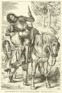 Goetz of Berlichingen, Act V, Goetz Wounded and Assisted by Bohemians (engraving)