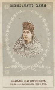 Grand Duchess Olga Constantinovna, Daughter of Grand Duke Constantine, Queen of Greece by French School