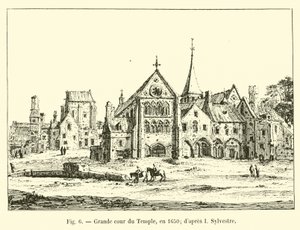 Great courtyard of the Temple, in 1650; after I. Sylvestre by French School