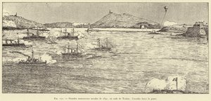 Great Naval Maneuvers of 1891, in the Roadstead of Toulon; the Squadron Forces the Passage by French School