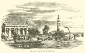 Grecian Temple at Courbevoie by French School