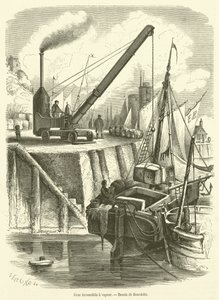 Steam locomotive crane by French School