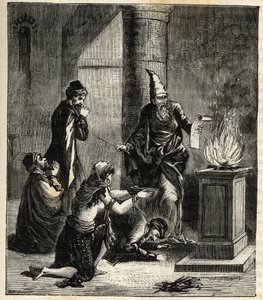 Guebres (or Zoroastrian) - Adorateurs du feu - Engraving in 