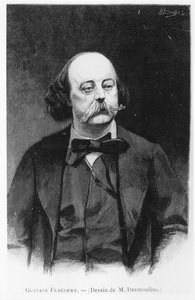 Gustave Flaubert, after a drawing by M. Desmoulins, engraved by Henri Dochy