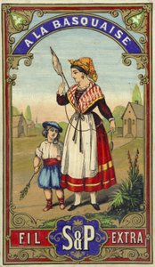 Gypsy Woman with boy by French School