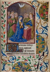 Pentecost, from Book of Hours, Use of Paris, mid-15th century by French School