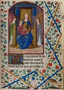 Virgin and Child, from Book of Hours, Use of Paris, mid-15th century by French School