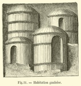Gaulish Dwelling by French School