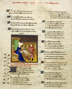 Christine de Pisan and her son, illustration from 