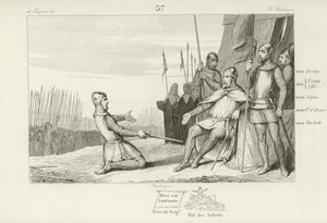 Henry I of France pardoning his brother, Robert le Vieux, 1031 by French School
