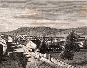 Hericourt - department of Saone-et-Loire - engraving in La France illustree: geography, history, statistical administration by V.A. Malt-Brown. 1884 by French School