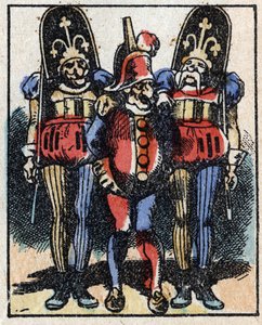History of Dr. Pulcinella (Polichinelle). Wood Engraving of Imaging Pellerin - Epinal, Late 19th Century