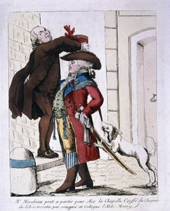 Honoré Gabriel Riqueti, Count of Mirabeau (1749-1791) Wearing the Hat of the Aristocracy by Abbé Maury, Preparing to Leave for Aachen, Late 18th Century by French School