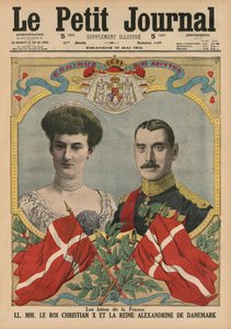 Hosts of France, King Christian X and Queen Alexandrine of Denmark, front cover illustration from 