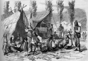 Hungarian emigrant camp in Vatimont, Moselle (57) by French School