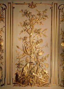Hunting scene, wood panelling originally from the dining room of the Hotel des Etats du Languedoc