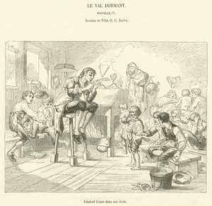 Ichabod Crane in His School by French School