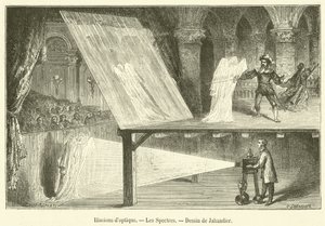 Optical Illusions, The Spectres (engraving) by French School