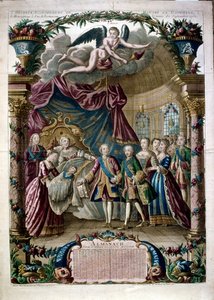 Illustration Celebrating the Birth of Louis Joseph Xavier, Duke of Burgundy