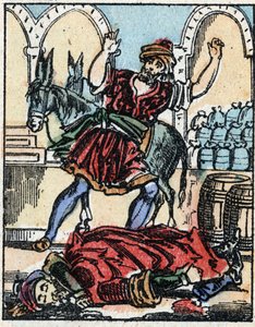 Illustration for the Tales of the Thousand and One Nights. Ali-Baba. Wood engraving from Imaging Pellerin - Epinal, late 19th century by French School