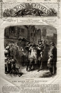 Illustration from The Thousand Un Fantomes novel by Alexandre Dumas pere appeared in The Bons Romans of 28/03/1865