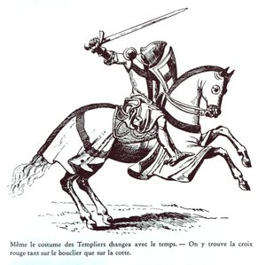 Illustration of a Knight Templar by French School
