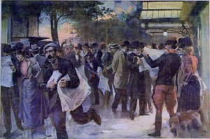 Important News, c.1900 by French School