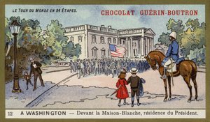 In Front of the White House, Residence of the President, Washington DC by French School