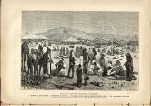 In the camp of the pilgrims in Nazareth by French School