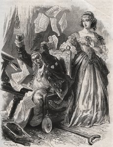 In the prey of mad rage, he made feathers, books and papers fly: anger of the poet Paul Scarron in front of his wife, Francoise d