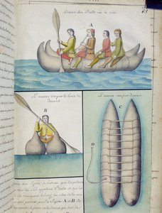 Indians of the South Seas Using Boats Called Balds by French School