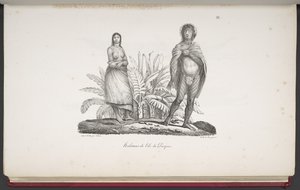 Inhabitants of Easter Island, from Voyage pittoresque autour du monde, avec des portraits de sauvages d