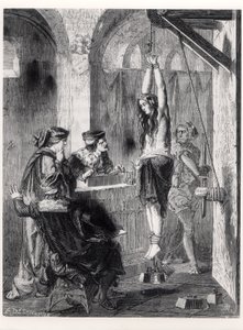 Inquisition of a witch by French School