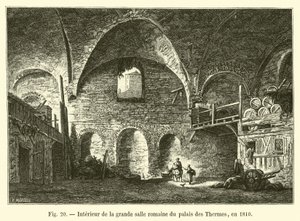 Interior of the Great Roman Hall of the Palace of the Thermes, in 1810