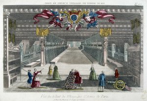Interior of the Weapons Store of Paris (Arsenal de Paris) by French School