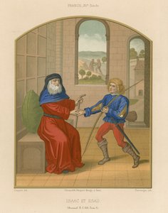 Isaac and Esau by French School