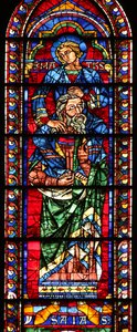 Isaiah with St Matthew on His Shoulders by French School