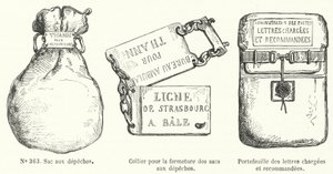 Items Used by the French Postal Service (engraving) by French School