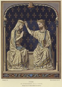 Ivory Sculpture of the Coronation of the Virgin by French School