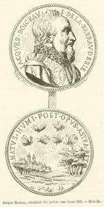 Jacques Boiceau, Superintendent of Gardens under Louis XIII, Medal (engraving) by French School