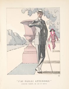 I Almost Waited, from a Collection of Fashion Plates by French School