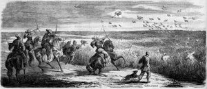 Japanese scenes: bird hunting