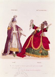 Jean-Baptiste Brizard in the role of Joad and Mademoiselle Dumesnil as Athalie, scene from Act V Scene 5 of 