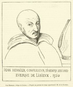 Jean Hennuyer, Bishop of Lisieux (engraving) by French School