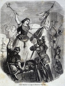 Jeanne Hachette at Beauvais in 1472 - in “Histoire de France” by L.-P. Anquetil by French School