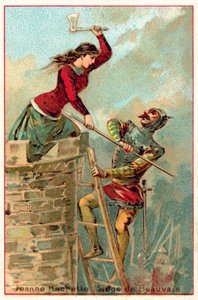 Jeanne Hachette at the Siege of Beauvais by French School