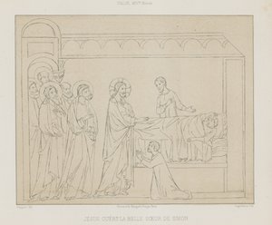 Jesus heals the beautiful sister of Simon by French School